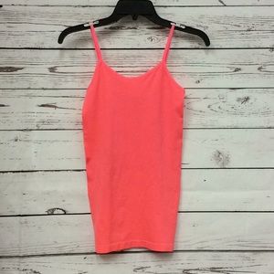 F & F‎ neon orange seamless spaghetti strap tank